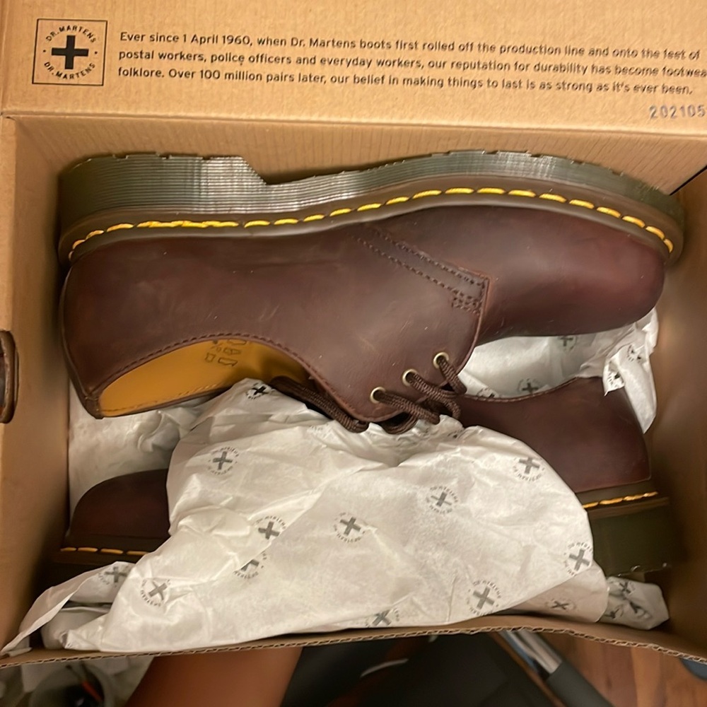 Brown leather oxfords Doc Martens
